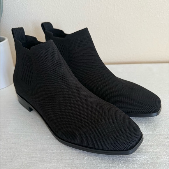 Vivaia Shoes - New VIVAIA Ryan Pro Squared Toe Black Knit Slip In Ankle Booties EU39.5 US 8.5